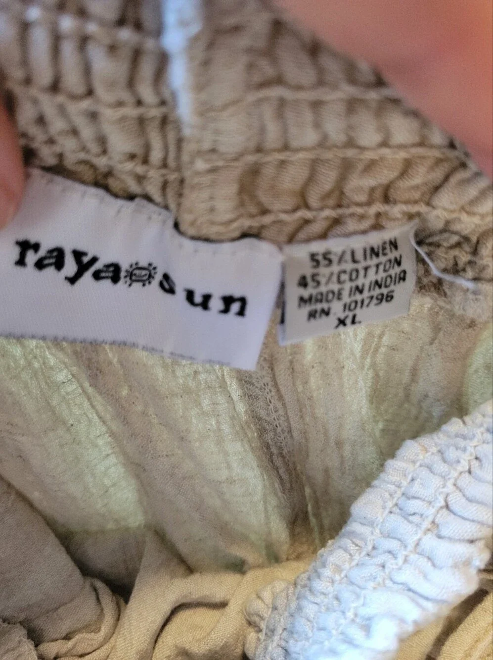 Raya Sun Linen Cotton Cream Tan Shorts
